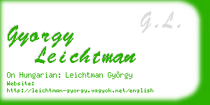 gyorgy leichtman business card